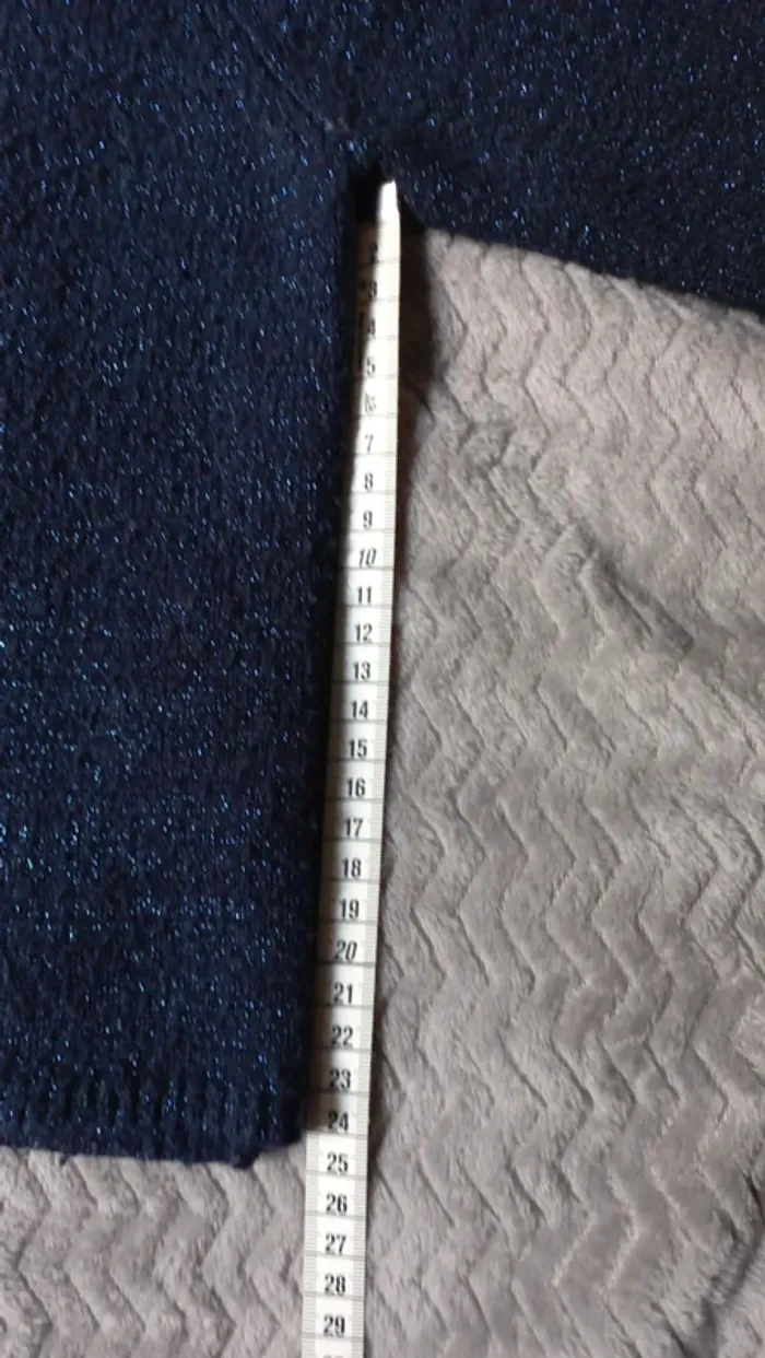 Gilet okaïdi marine paillettes bleu t6 - photo numéro 4