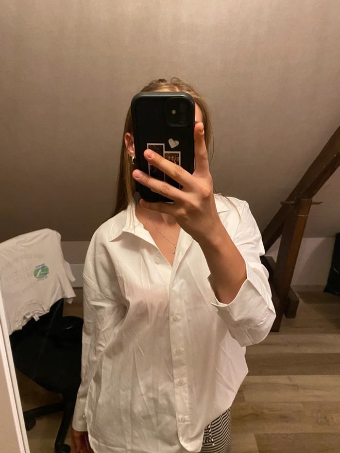 chemise blanche large femme taille M gemo - photo numéro 5