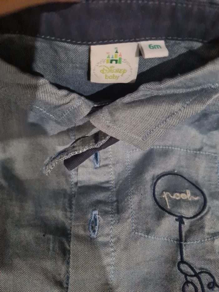 Chemise Disney Winnie L'ourson 6 mois noeud papillon - photo numéro 2