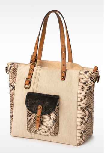 Sac à main en toile et cuir 👜