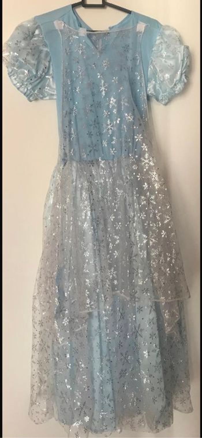 Déguisement princesse reine des neiges 8/10 ans - photo numéro 4