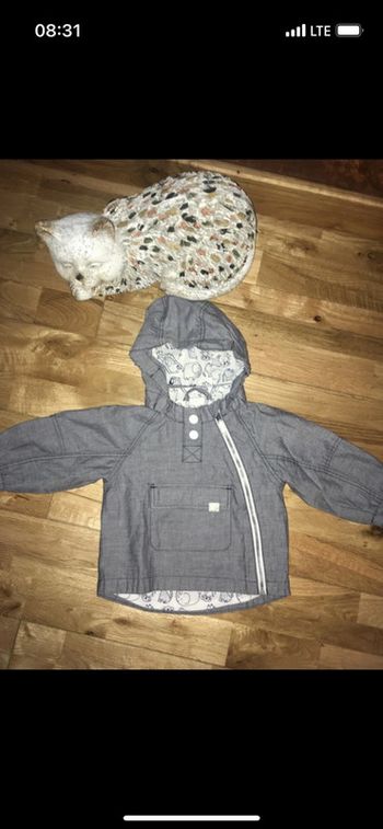 Jolie veste grise h&m très bon état 68 cm /4-6mois