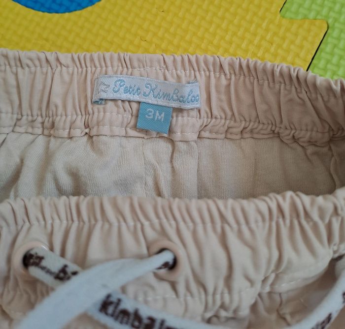 Ensemble t-shirt pantalon beige, kimbaloo, taille 3 mois (62 cm ) - photo numéro 8