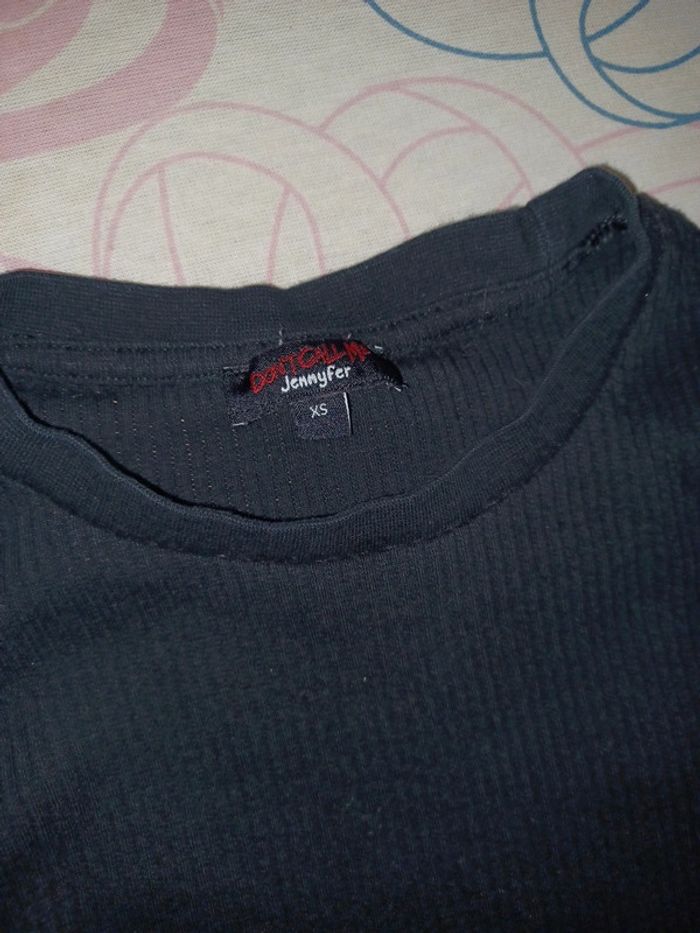 Tee shirt manche longue noir Jennyfer taille XS enfant - photo numéro 2