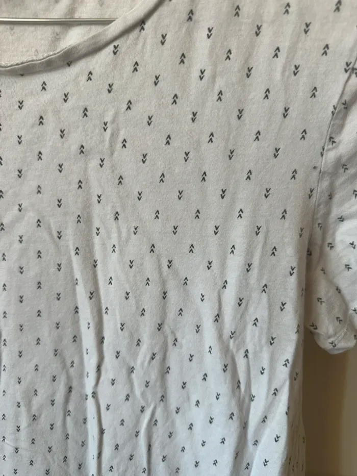 T shirt blanc à motif - photo numéro 2