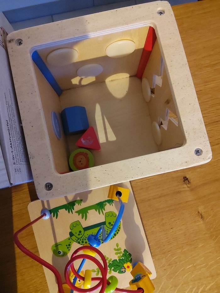 Cube d'activités 5 en 1 en bois - photo numéro 5