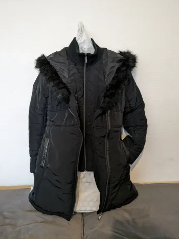 Doudoune longue et chaude Grain de Malice - noire