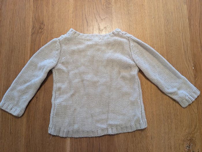 Pull beige fille Pick Ouik 3 ans - photo numéro 3