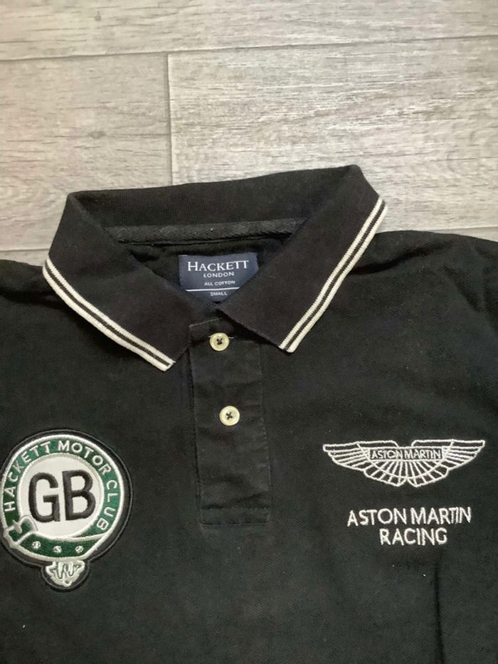 Polo noir et blanc  Hackett aston martin racing  Taille S - photo numéro 3