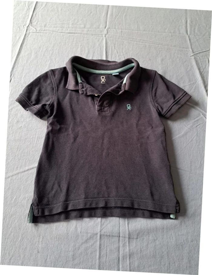 T-shirt polo Okaidi 3 ans bleu marine