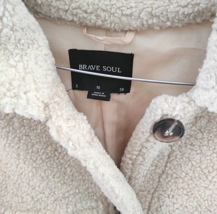 Veste sherpa beige effet mouton – Brave Soul – Taille S- très bon état - photo numéro 2