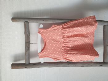 Robe légère abricot à pois blancs - 12M - Tissaia