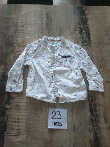 Chemise manches longues bébé garçon 23 mois obaïbi