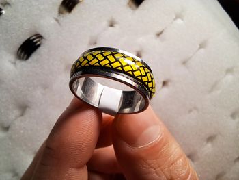 Bague acier inoxydable motifs