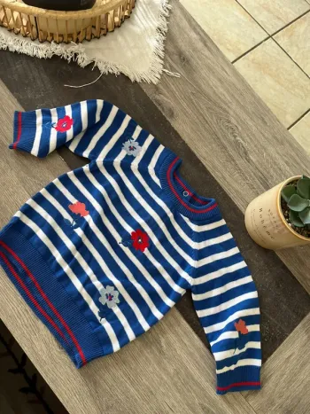 Pull à rayures 12 mois