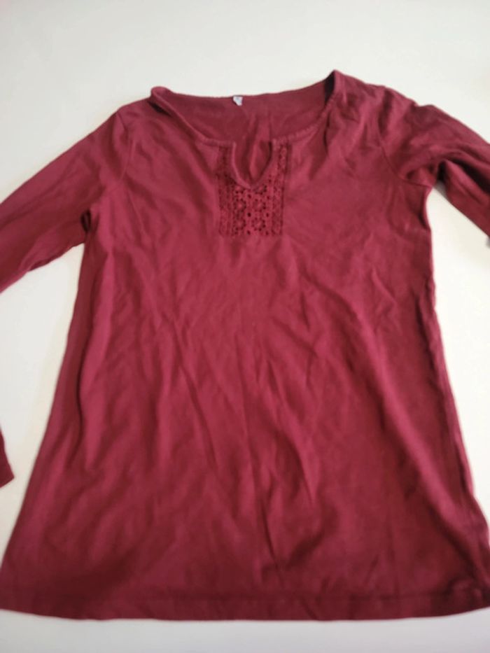 Haut femme bordeaux 36 tbe