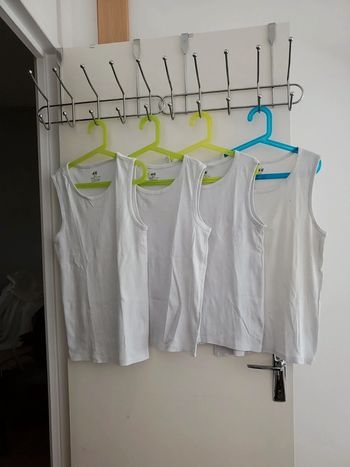 Débardeurs sous vêtements blancs en lots 12/14ans H&M