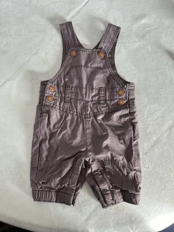 Salopette bébé garçon gris foncé Kitchoun - 1 mois