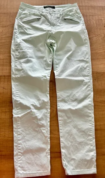 Pantalon en toile menthe