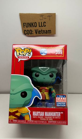 Funko Pop DC 399 MARTIAN MANHUNTER (IMPERIAL PALACE) 2021 Summer Convention Limited Edition