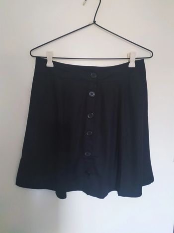 Jupe d'été noire fluide trapèze à boutons Pimkie Taille 38 Neuf avec étiquette