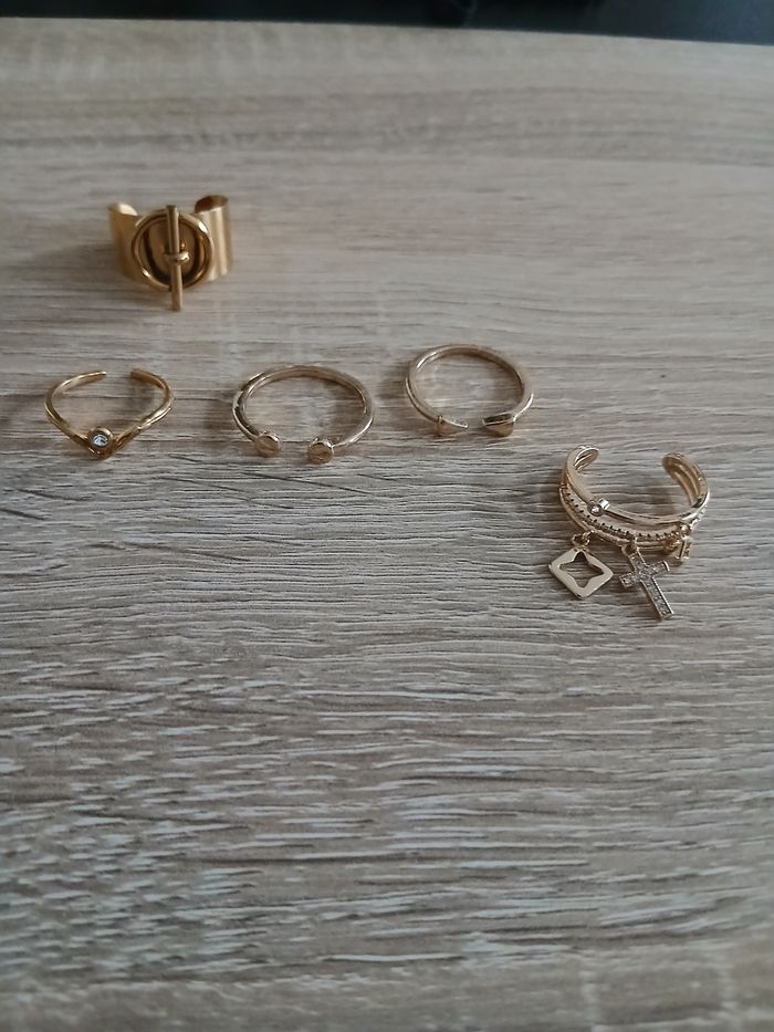 Lot de 5 bagues fantaisie La Halle