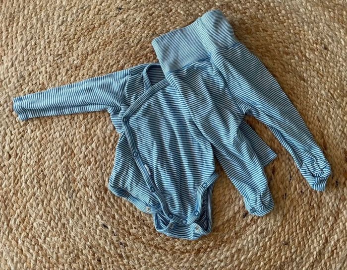 Ensemble rayure h&m pantalon bodie 3 mois