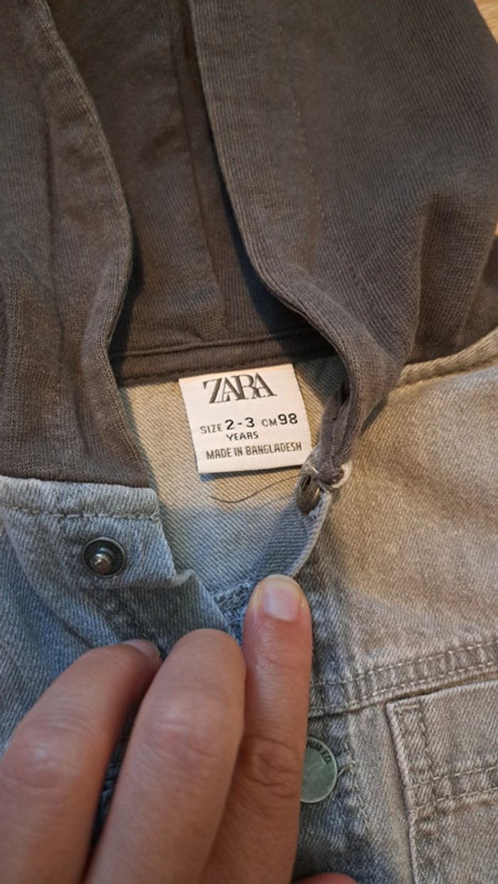 Chemise jean gris avec capuche - photo numéro 3