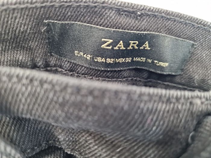 Jeans Noir Avec Bandes Rivière De Diamants Strass Et Broderie Noire - photo numéro 9