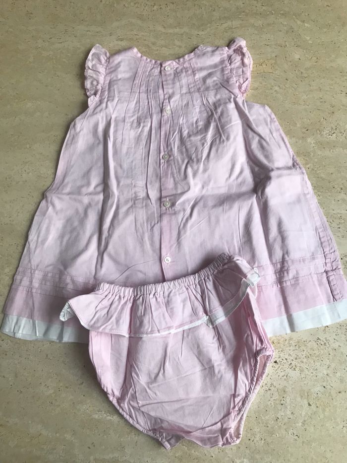 ROBE & BLOOMER ASSORTI "JACADI" ROSE - TAILLE : 6 MOIS - photo numéro 2