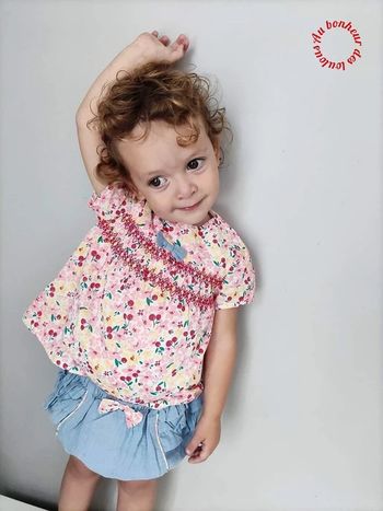 24 mois 2 ans ensemble été sergent major blouse et short 86 cm ( porté 1 fois)