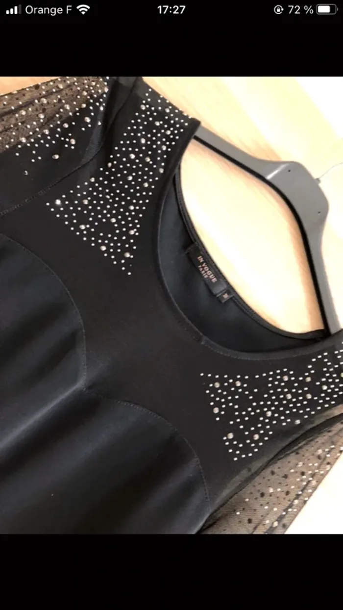 Body noir transparence paillettes - photo numéro 3
