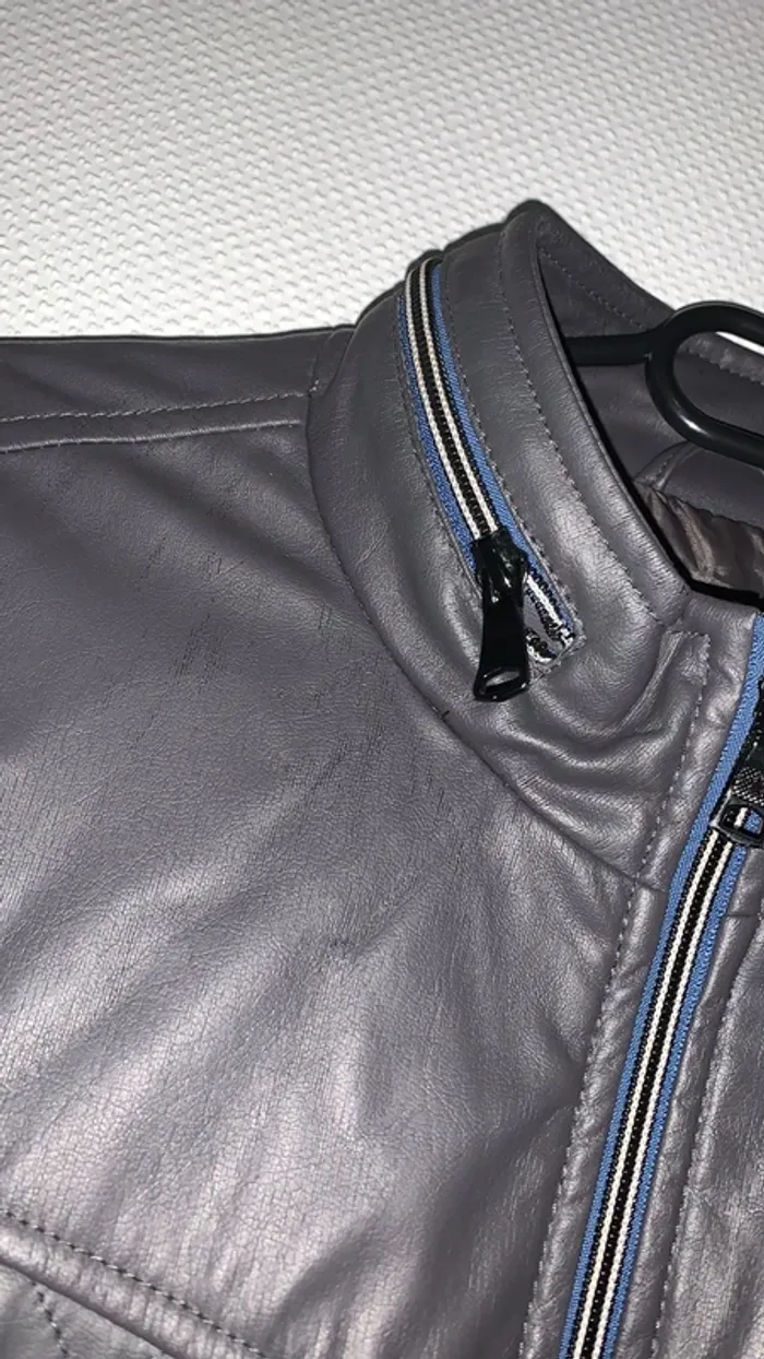 Veste/Perfecto couleur gris Celio - photo numéro 2