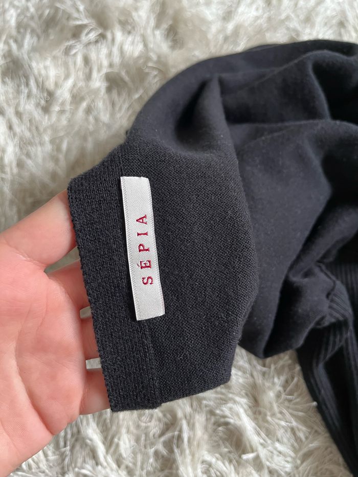 Magnifique pull Sépia S épaules dénudées - photo numéro 5