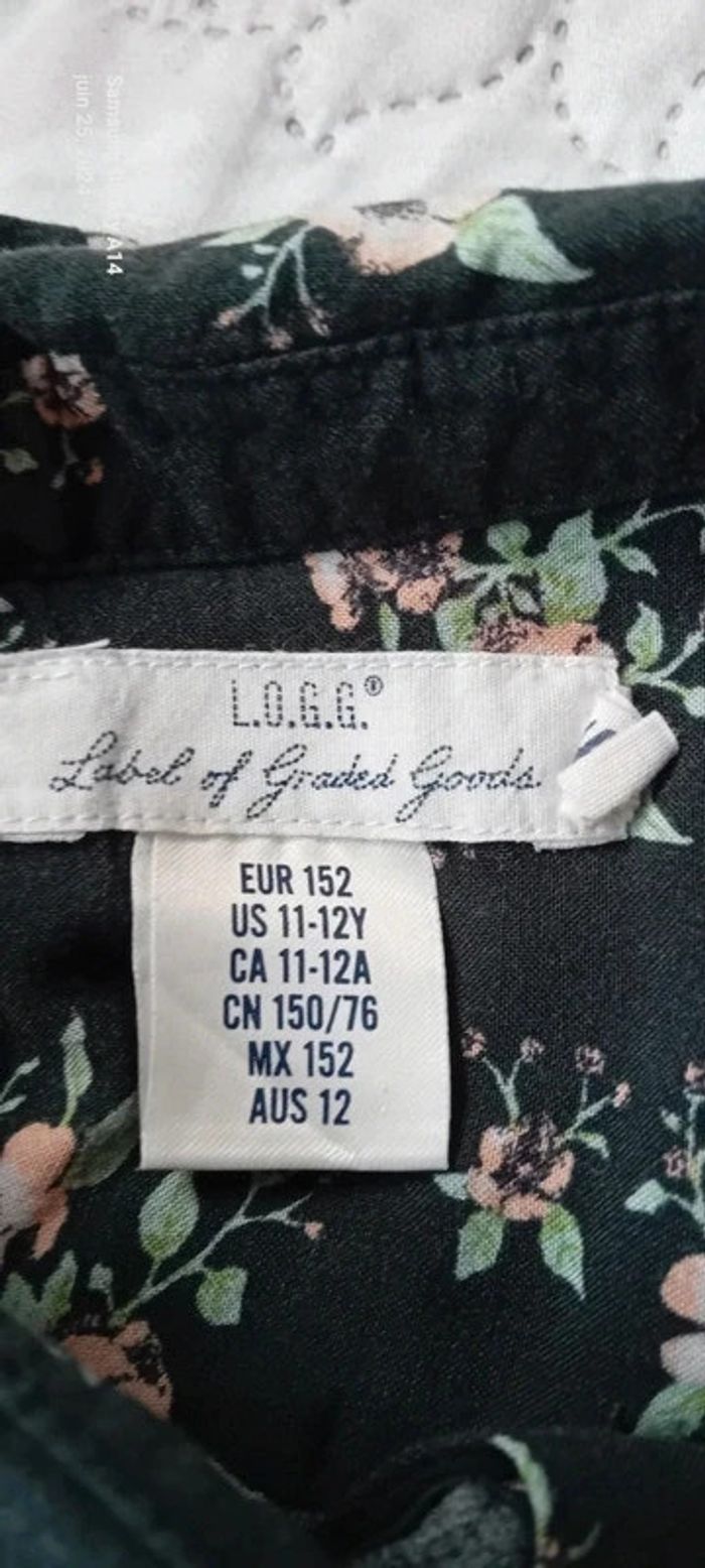 Blouse en viscose motif fleurs fille 152 cm L.O.G.G - photo numéro 15