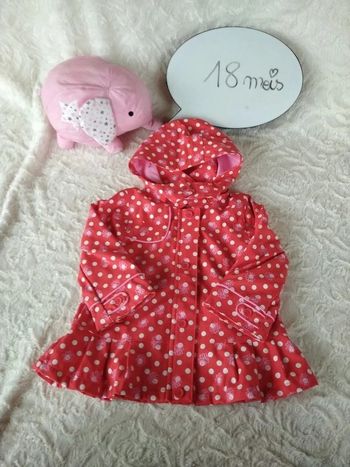 Manteau blouson imperméable avec capuche Fille 18 mois Orchestra