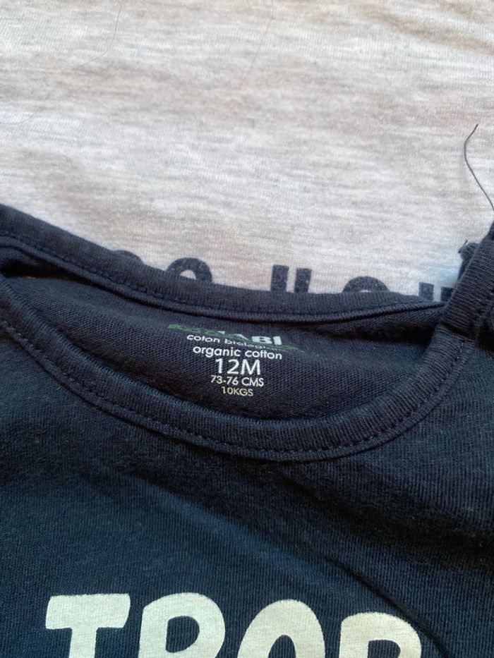 Lot t-shirt manches longues 12 mois - photo numéro 3
