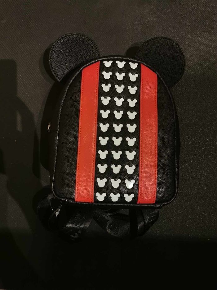 Sac à Dos Loungefly Mickey Rouge Avec Porte-Monnaie - Faux Cuir, Neuf Avec Étiquettes