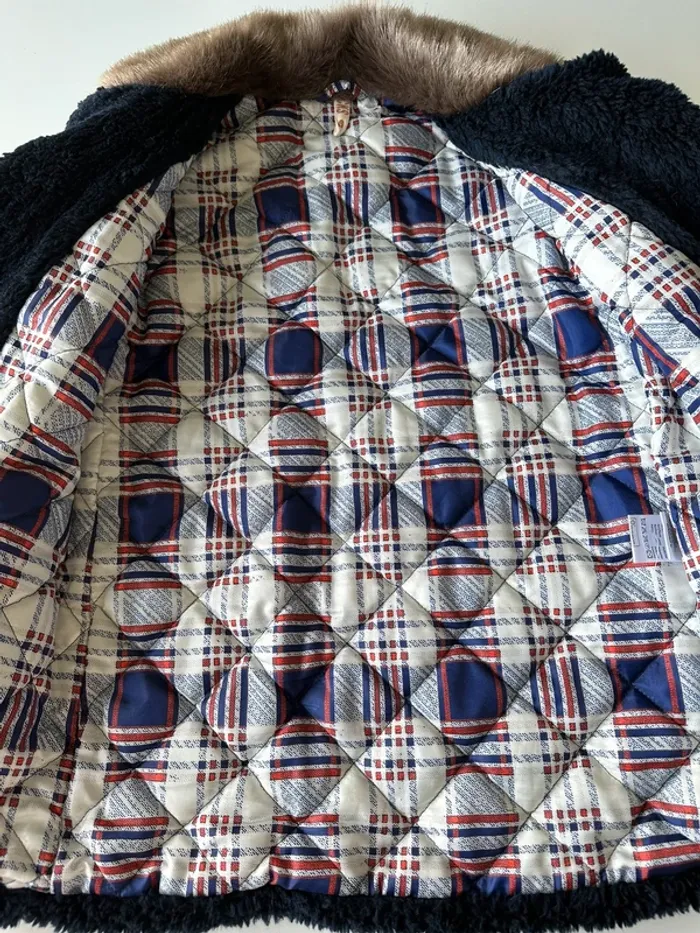 Manteau bleu marine col CKS - photo numéro 5