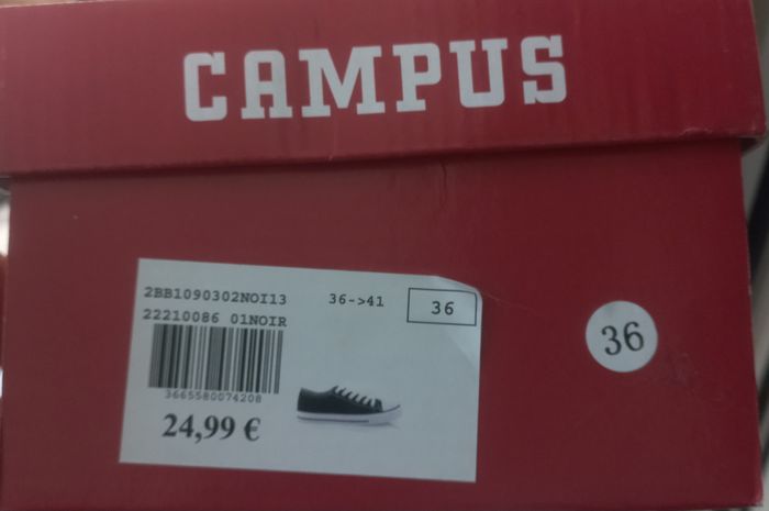 Baskets campus fille 36 - photo numéro 8