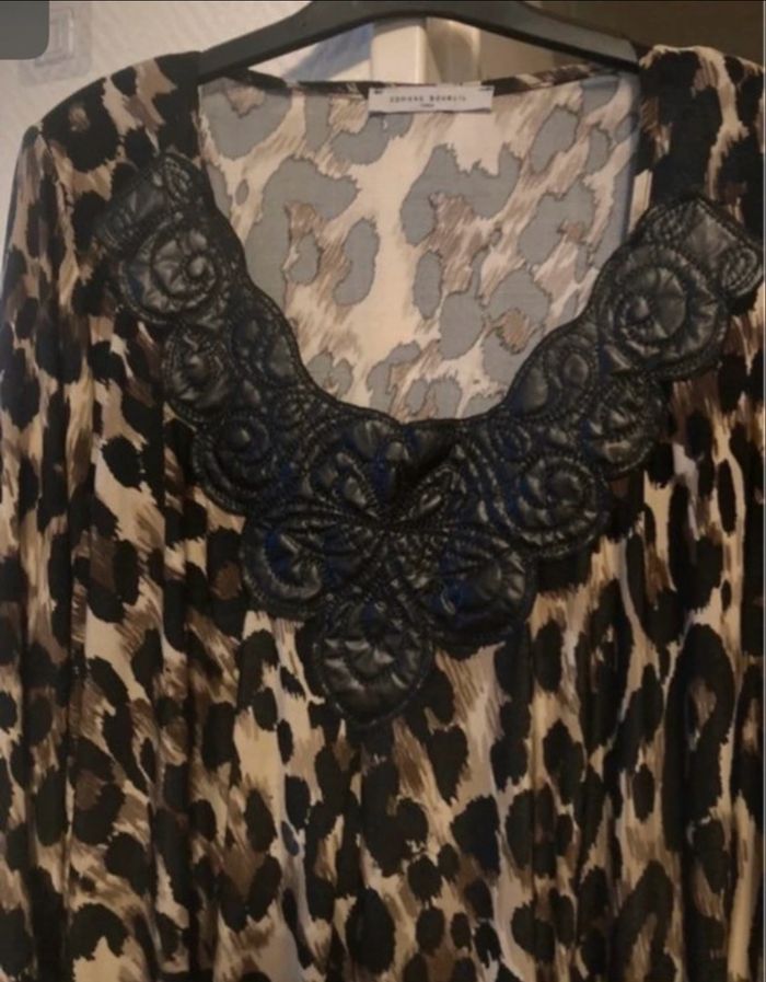 Tunique grande taille TRÈS BON ÉTAT couleur noir et marron. - photo numéro 6