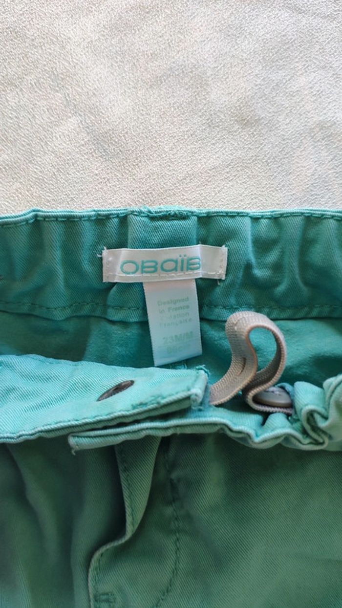 Pantalon obaibi bleu vert 23 mois - photo numéro 3