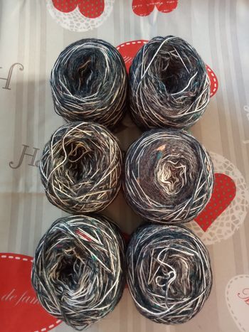 Lot de 6 Pelotes Fantaisies multicolores (500g)