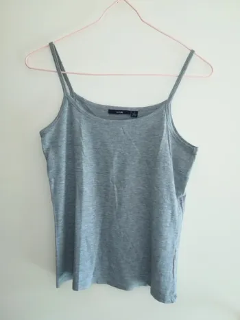 Top à bretelles, gris, Kiabi, taille S