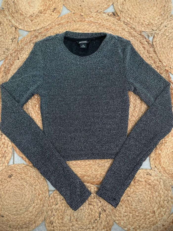 Joli haut argenté Monki taille XS