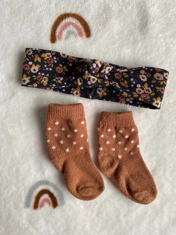 Bandeau et chaussettes liberty 🧡 Kiabi