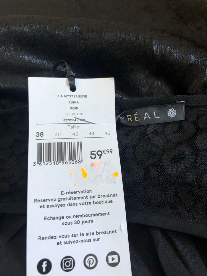 Robe noire neuve à manches longues Breal taille 38 (valeur 60€) - photo numéro 9