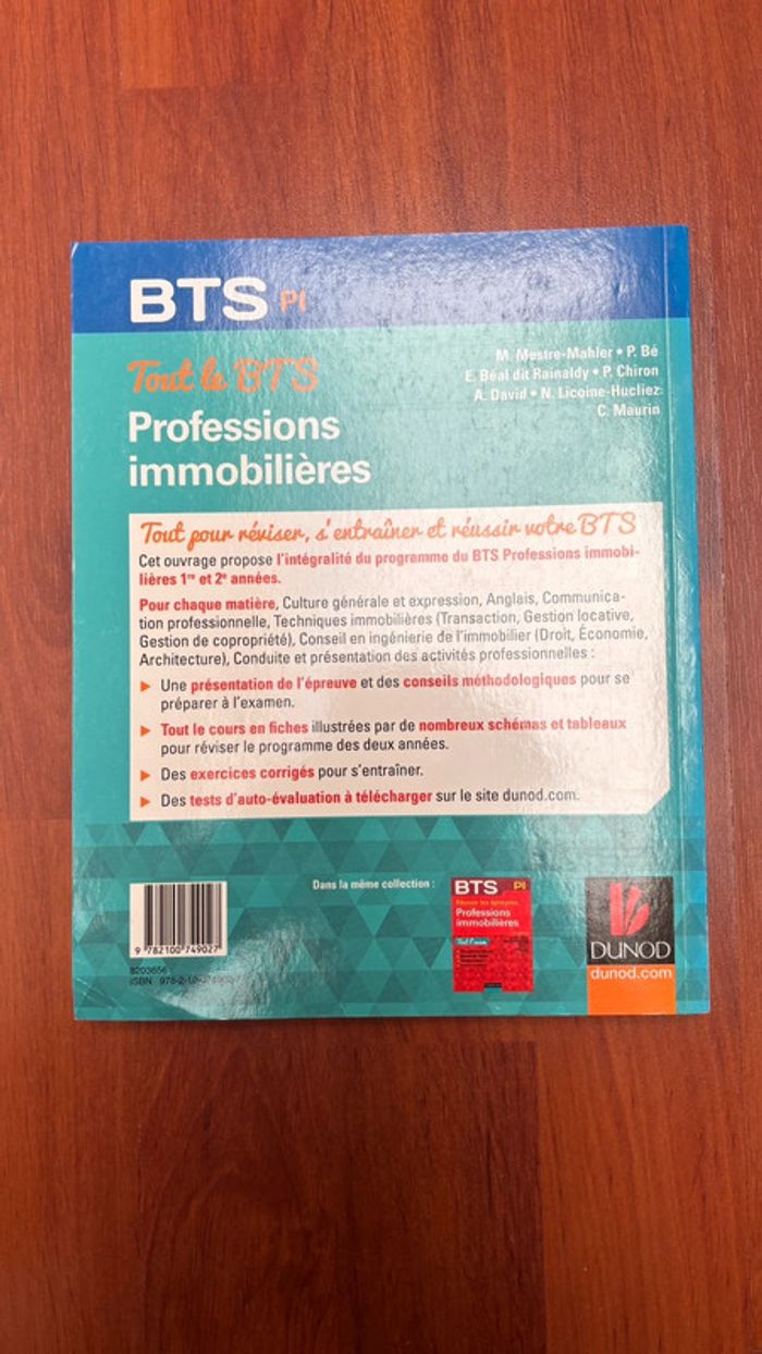Livre BTS Professions immobilières - photo numéro 2