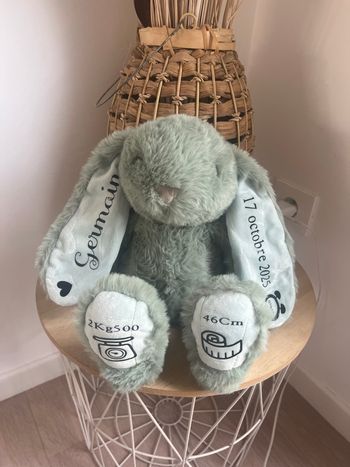 Lapin peluche personnalisée