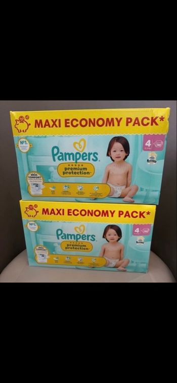 180 couches Pampers premium taille 4 neuf 